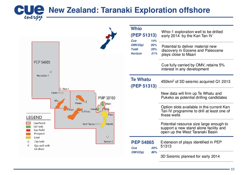 INVESTOR PRESENTATION – Cue Energy Resources Limited – slide 16
