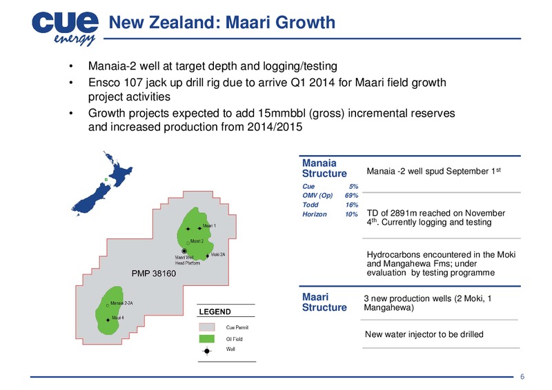 Company Overview – Cue Energy Resources Limited – slide 11