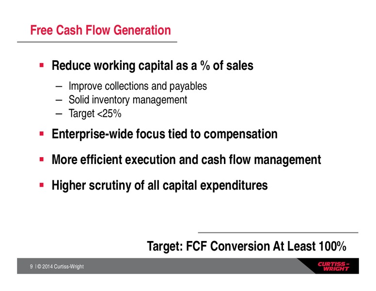 INVESTOR OVERVIEW FOURTH QUARTER 2014 – Curtiss-Wright Corp. – slide 8