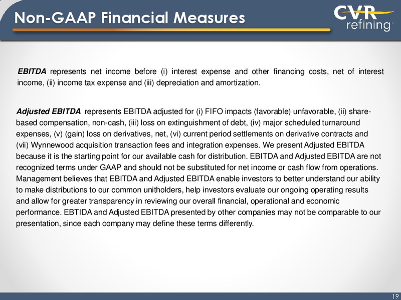 Investor Presentation – Cvr Refining Lp – slide 18