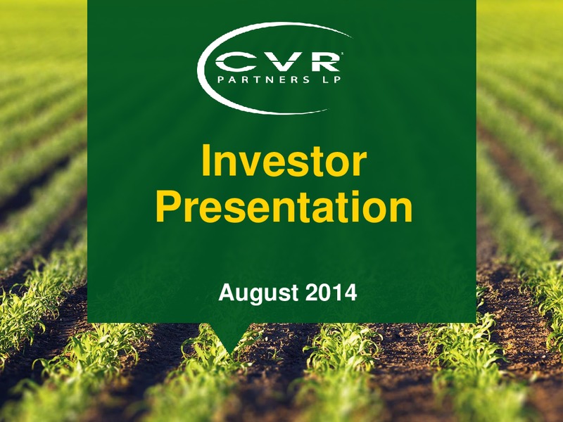 Investor Presentation – Cvr Partners Lp – slide 1