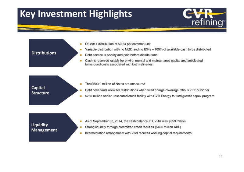Investor Presentation – Cvr Refining Lp – slide 10