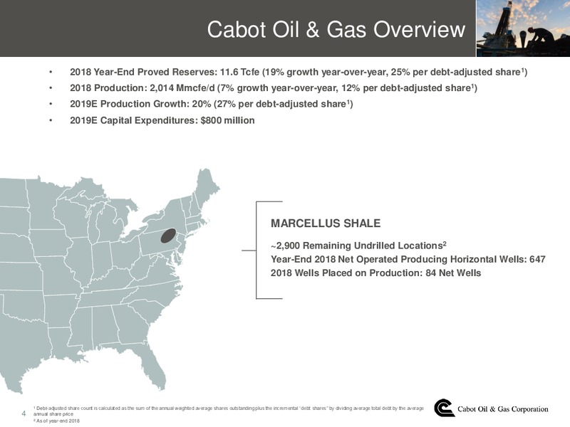 4Q 2018 Earnings Presentation – Cabot Oil & Gas Corp – slide 3