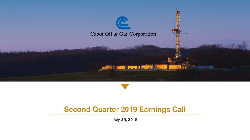 2Q 2019 Earnings Presentation – Cabot Oil & Gas Corp – slide 1