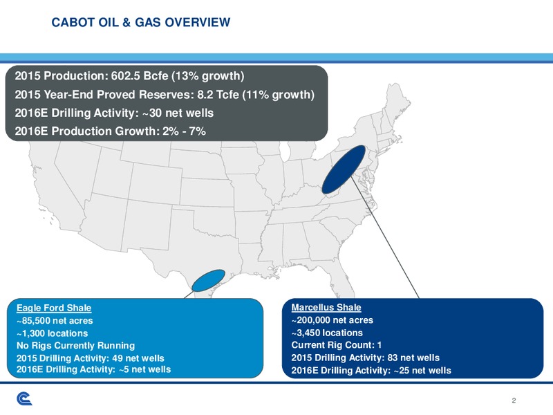 Scotia Howard Weil Energy Conference – Cabot Oil & Gas Corp – slide 2