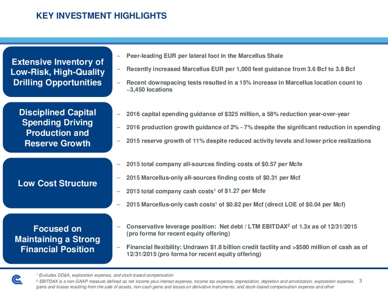 Scotia Howard Weil Energy Conference – Cabot Oil & Gas Corp – slide 3