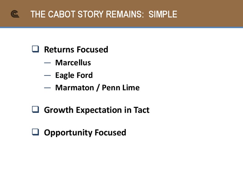Howard Weil Energy Conference – Cabot Oil & Gas Corp – slide 2