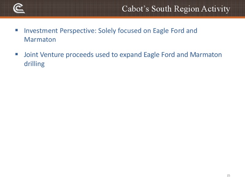 Barclays Capital CEO Energy Power Conference – Cabot Oil & Gas Corp – slide 15