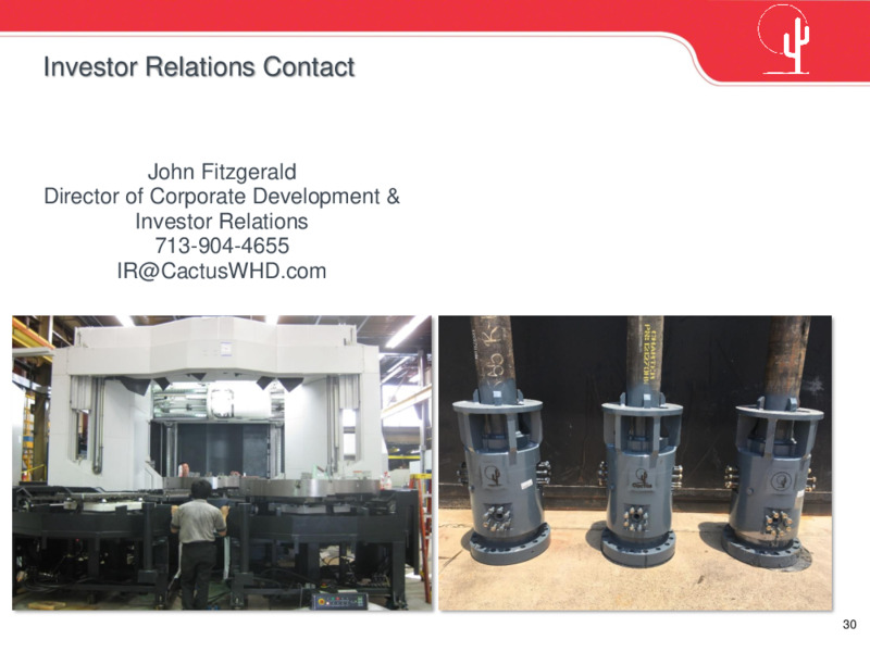 March 2022 Company Presentation – Cactus Inc – slide 29