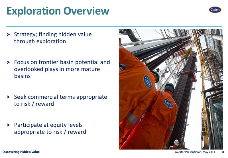 INVESTOR PRESENTATION – Cairn Energy Plc – slide 7