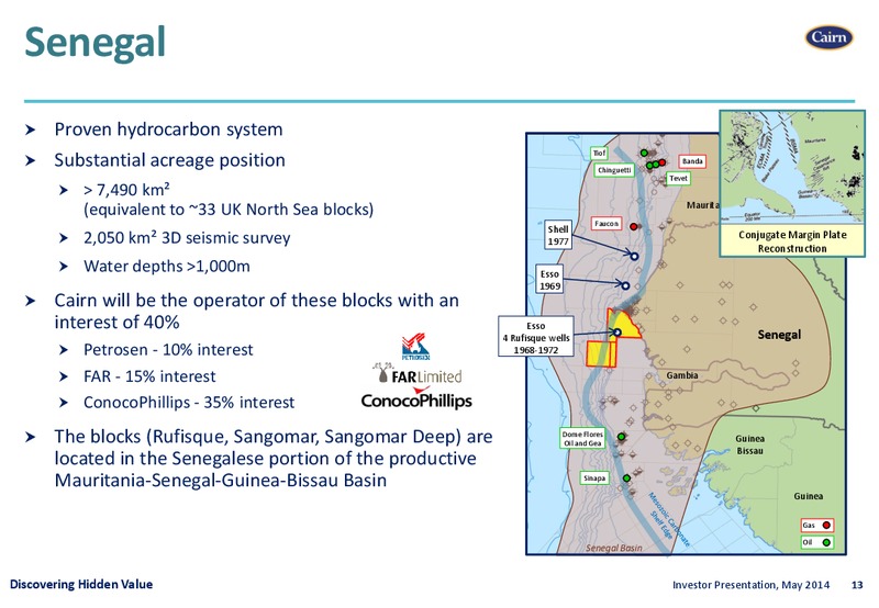 INVESTOR PRESENTATION – Cairn Energy Plc – slide 12