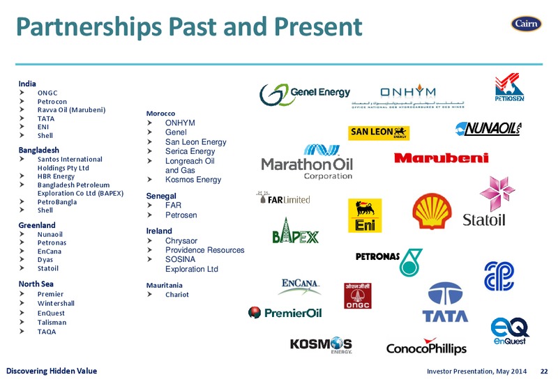 INVESTOR PRESENTATION – Cairn Energy Plc – slide 21