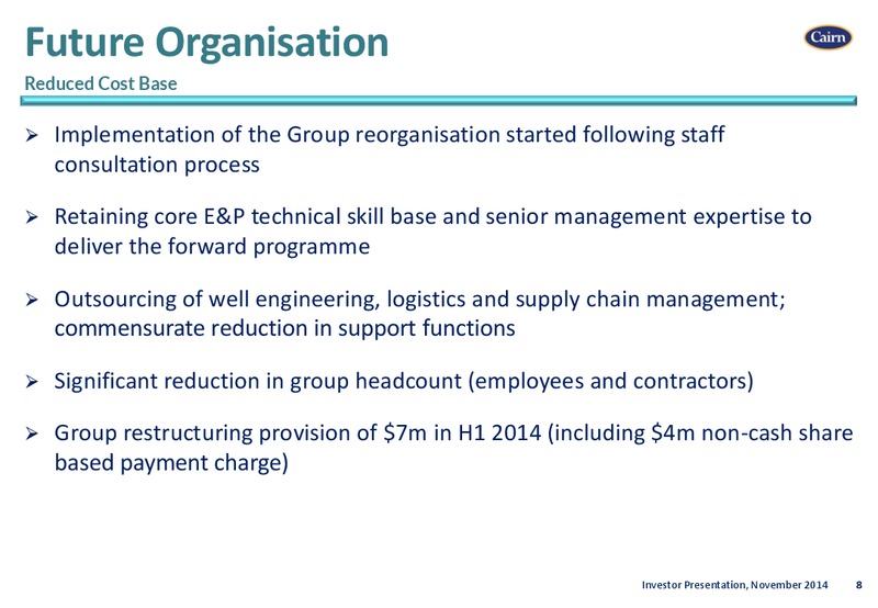 Investor Presentation – Cairn Energy Plc – slide 7
