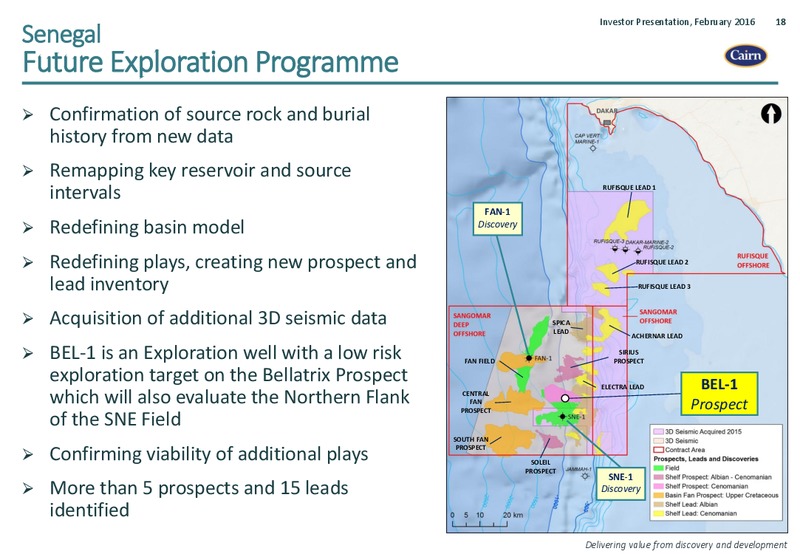 February 2016 Investor Presentation – Cairn Energy Plc – slide 18