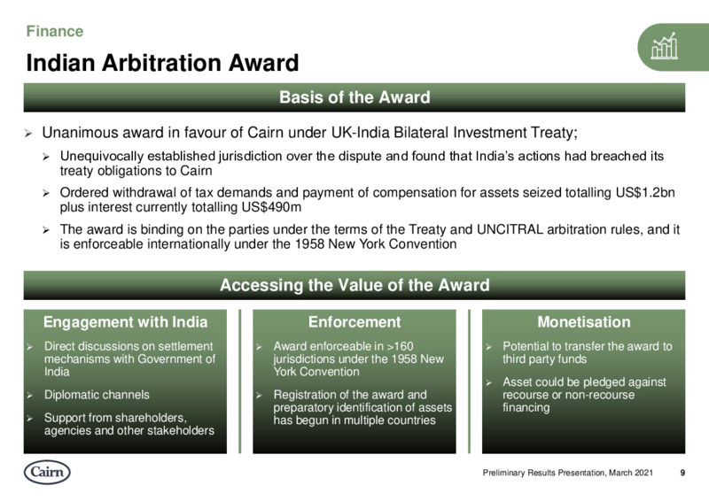 Preliminary Results Presentation – Cairn Energy Plc – slide 8