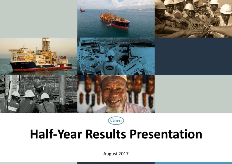 Half year Results – Cairn Energy Plc – slide 1