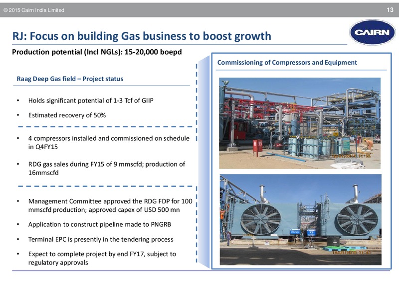 JUNE 2015 NOMURA CONFERENCE – Cairn India – slide 8