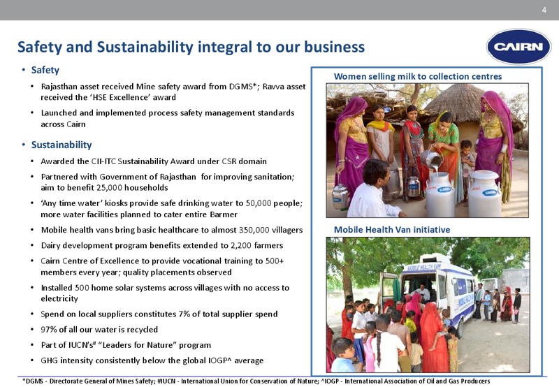 June 2016 Corporate Presentation – Cairn India – slide 2