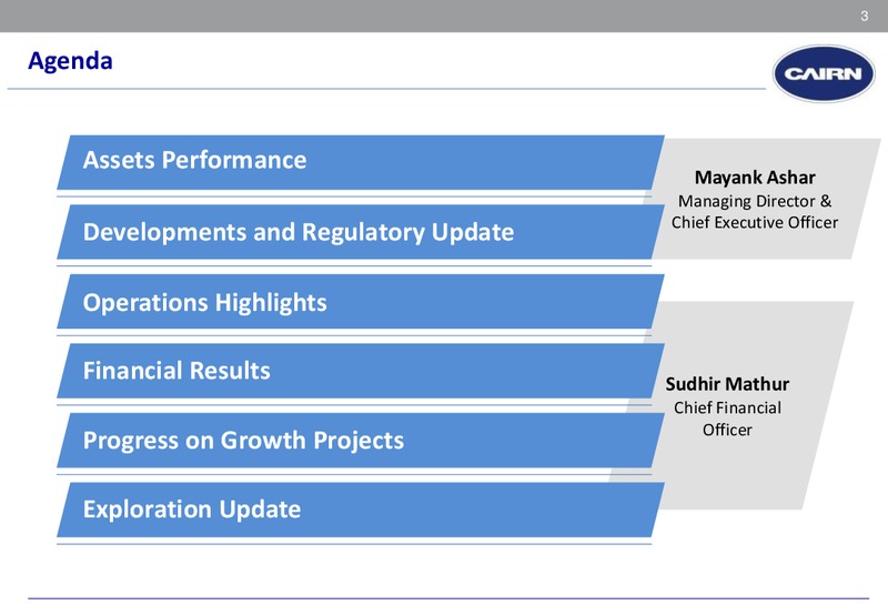 Q2 FY16 Earnings Presentation – Cairn India – slide 2