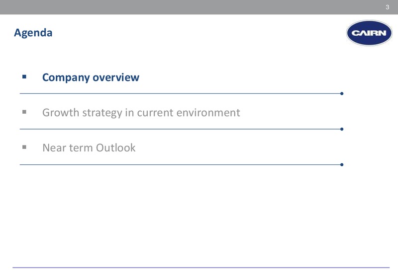 November 2015 Corporate Presentation – Cairn India – slide 2