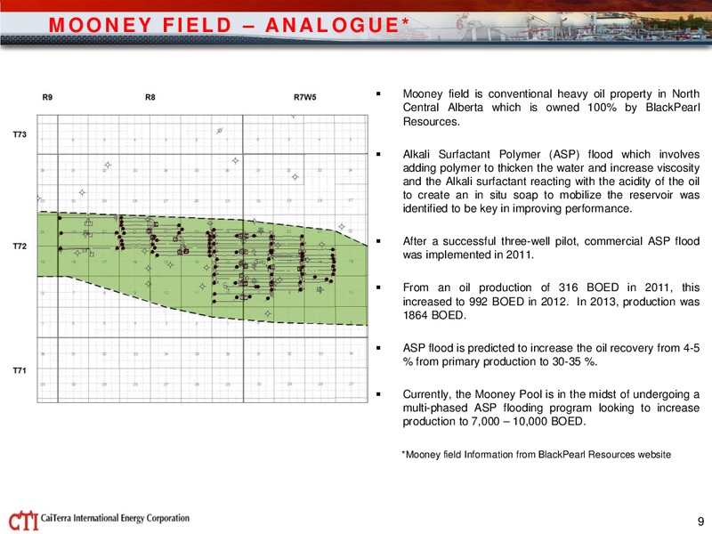 October 2015 Investor Presentation – Caiterra International Energy Corp. – slide 9