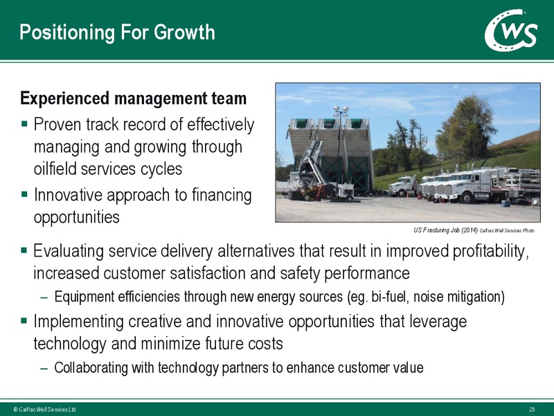 TD Securities London Energy Conference – Calfrac Well Services Ltd. – slide 24