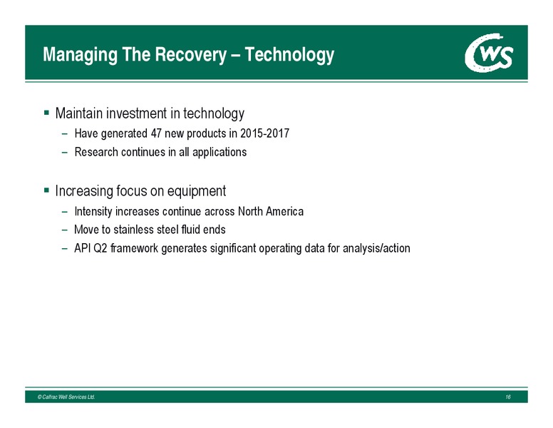 Annual General Meeting – Calfrac Well Services Ltd. – slide 15