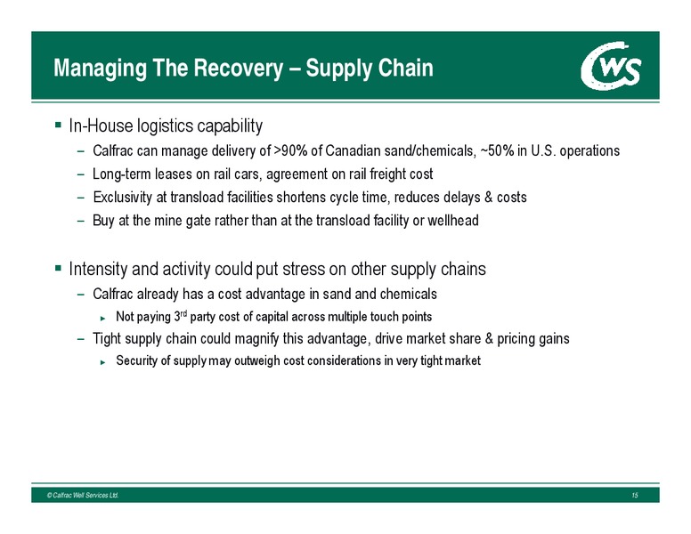 May 2017 Annual General Meeting – Calfrac Well Services Ltd. – slide 14
