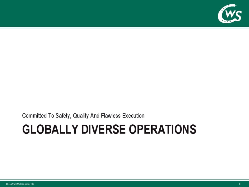 May 2016 Investor Presentation – Calfrac Well Services Ltd. – slide 7
