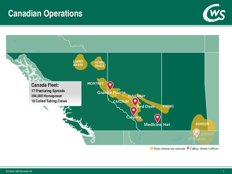 JUNE 2015 INVESTOR PRESENTATION – Calfrac Well Services Ltd. – slide 6