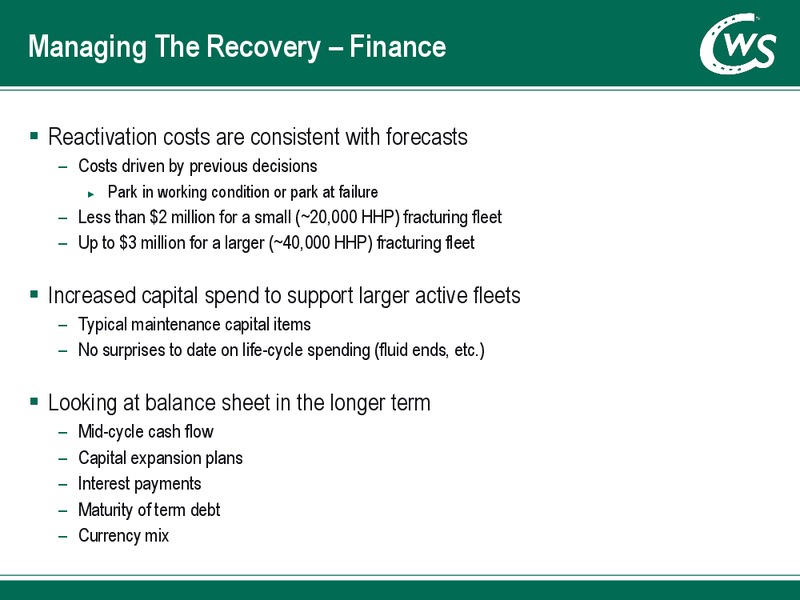 Q3 2017 Investor Presentation – Calfrac Well Services Ltd. – slide 13