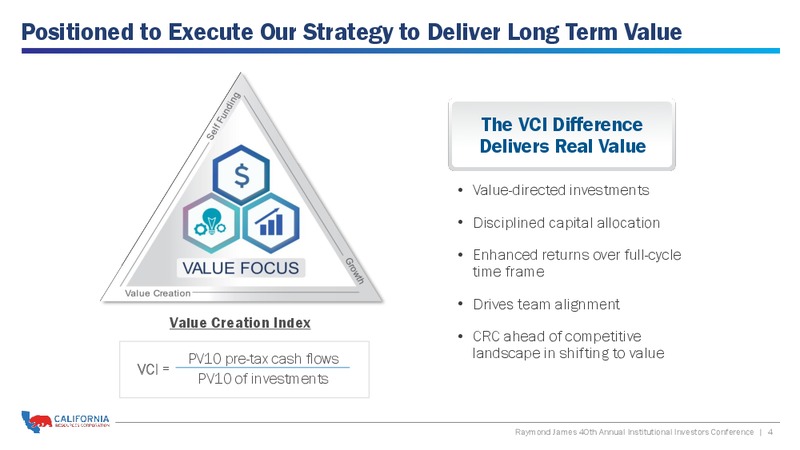 Raymond James 40th Annual Institutional Investors Conference – California Resources Corp. – slide 3