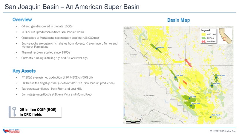 CRC 2017 Analyst and Investor Day – California Resources Corp. – slide 19