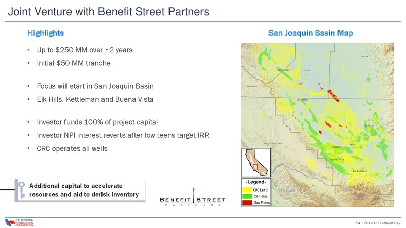 CRC 2017 Analyst and Investor Day – California Resources Corp. – slide 53