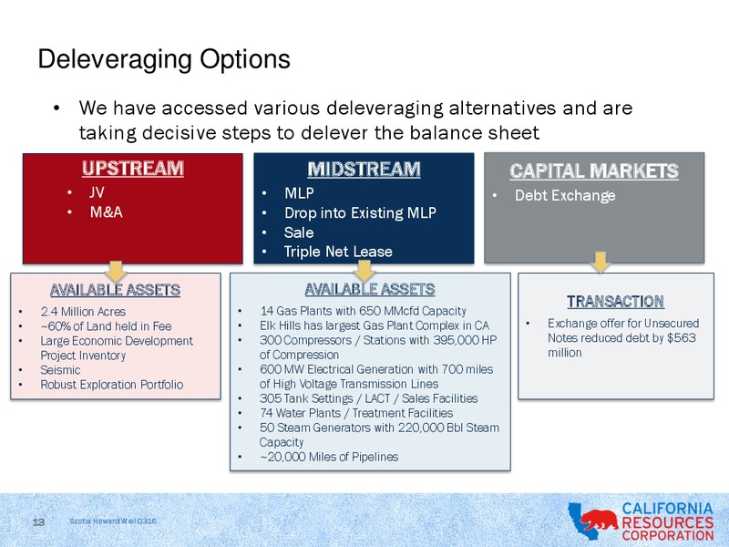Scotia Howard Weil 2016 Energy Conference – California Resources Corp. – slide 11