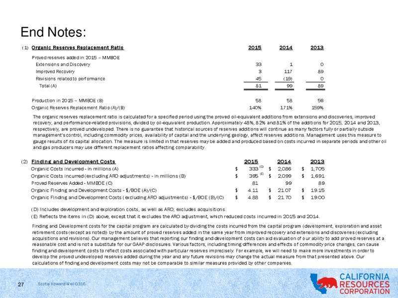 Scotia Howard Weil 2016 Energy Conference – California Resources Corp. – slide 25