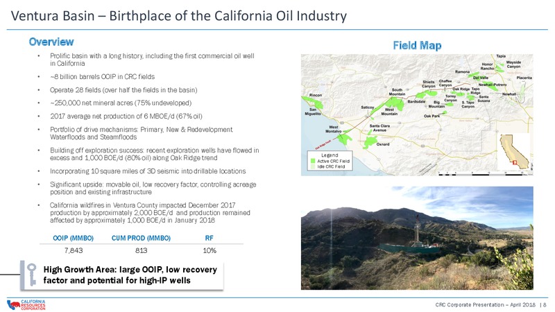 April 2018 Corporate Presentation – California Resources Corp. – slide 7