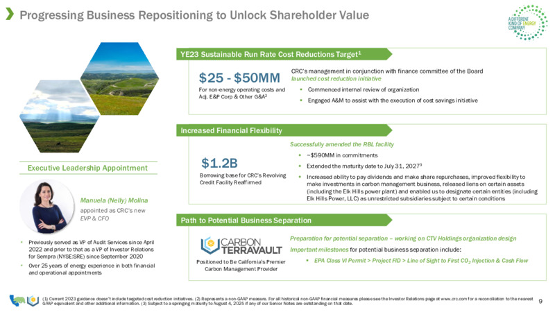 1Q 2023 Earnings Presentation – California Resources Corp. – slide 7