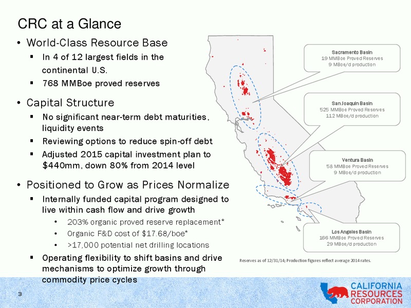 UBS Global Oil and Gas Conference – California Resources Corp. – slide 2