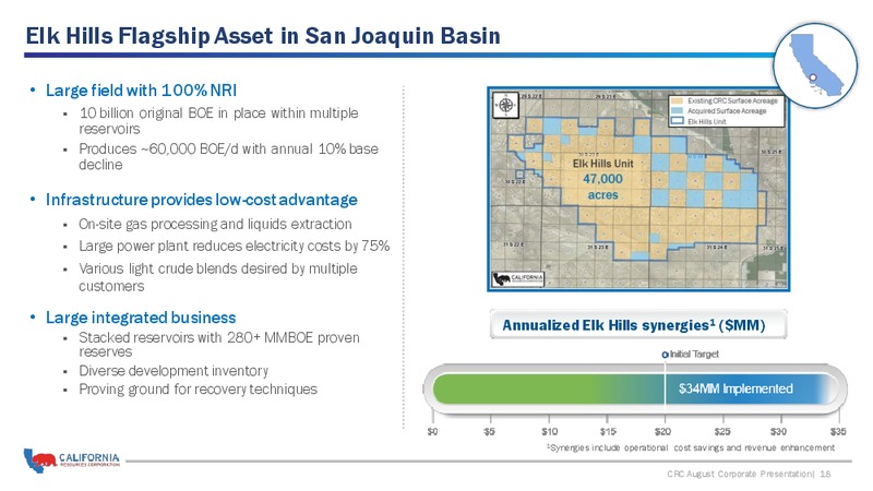 August 2019 Corporate Presentation – California Resources Corp. – slide 17