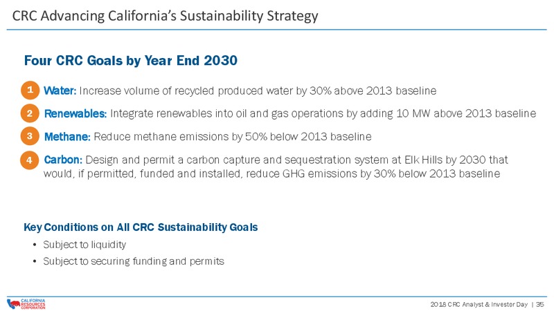 Investor Day 2018 – California Resources Corp. – slide 34