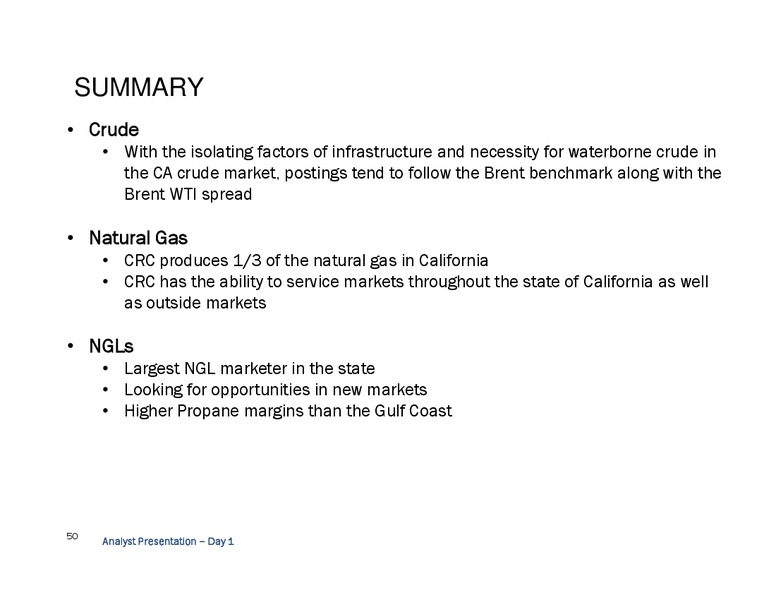 Analyst Day and Site Tour - Long Beach – California Resources Corp. – slide 49