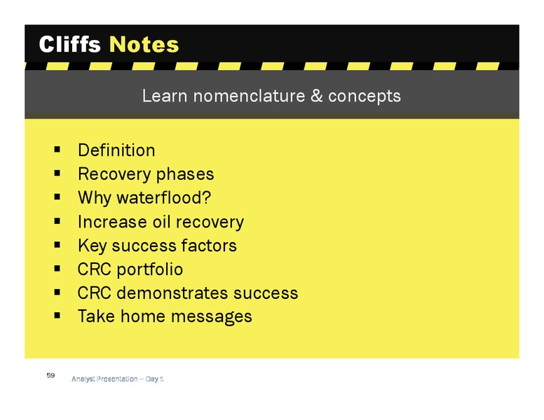 Analyst Day and Site Tour - Long Beach – California Resources Corp. – slide 58