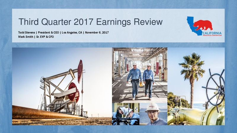 Q3 2017 Presentation – California Resources Corp. – slide 1