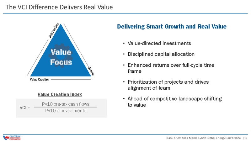 Bank of America Merrill Lynch Global Energy Conference – California Resources Corp. – slide 2