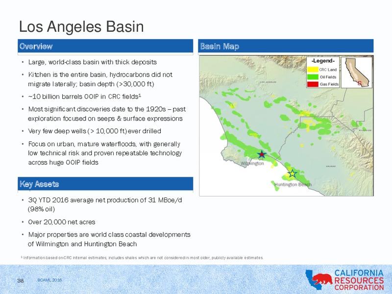 BAML Global Energy Conference – California Resources Corp. – slide 36