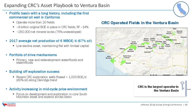 Jefferies 2018 Global Energy Conference – California Resources Corp. – slide 39