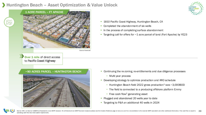 November 2023 Investor Presentation – California Resources Corp. – slide 39
