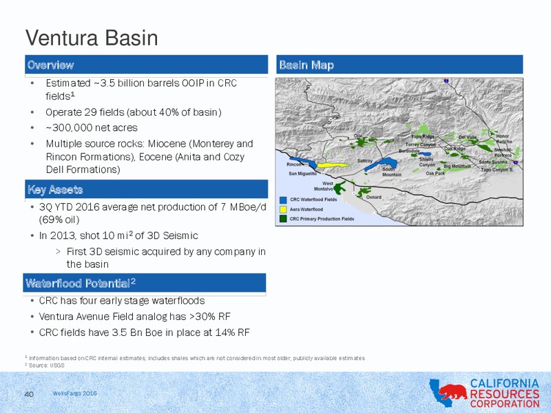 Wells Fargo Securities 15th Annual Energy Symposium – California Resources Corp. – slide 38