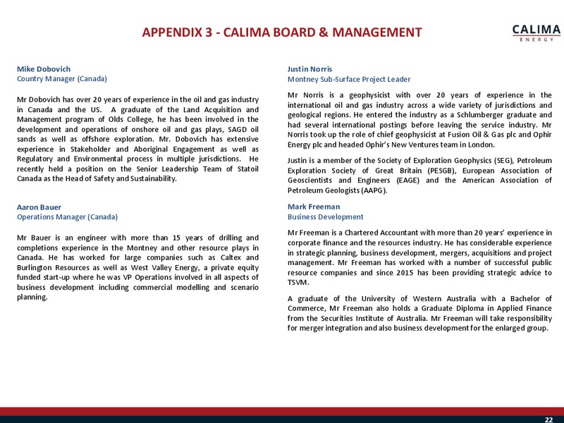 March 2019 Investor Presentation – Calima Energy Inc. – slide 23